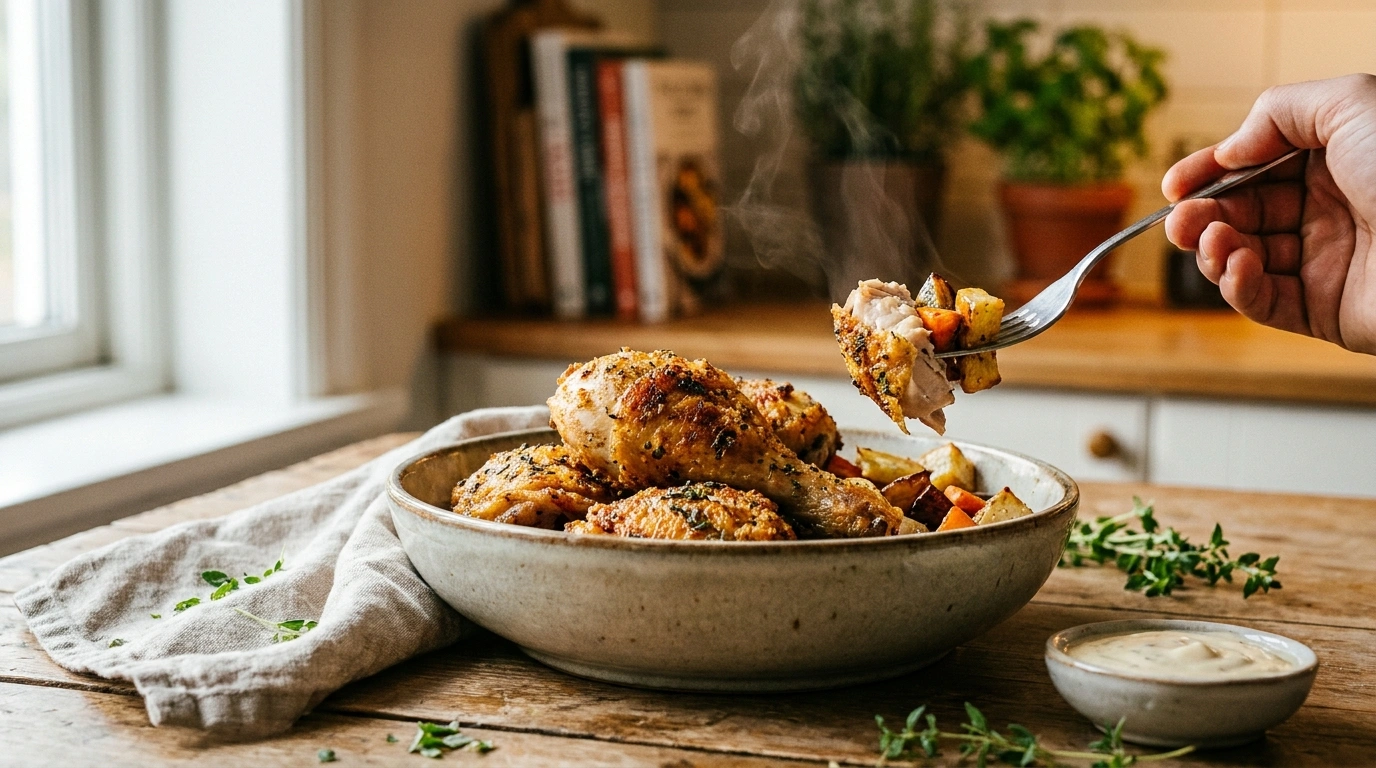 Airfryer kylling med sprød skorpe